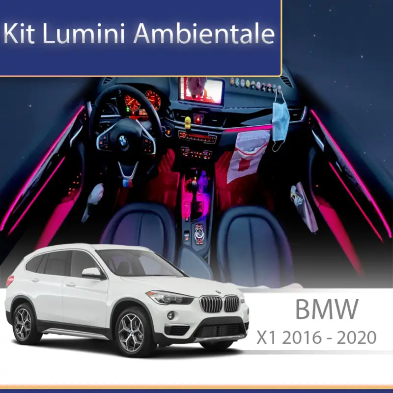 Kit lumini ambientale BMW X1 F48 2016-2020, control telefon și sistem original Noutate
