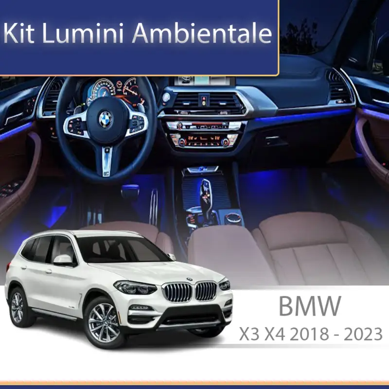 Reducere extra Kit lumini ambientale BMW X3/X4 G01/G08 2018-2022, control telefon