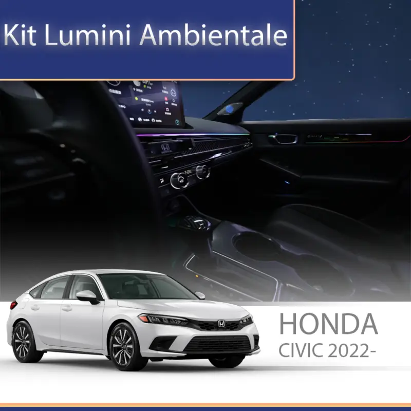 Preferatul clienților Kit lumini ambientale Honda Civic 2022, set complet RGB cu control din telefon