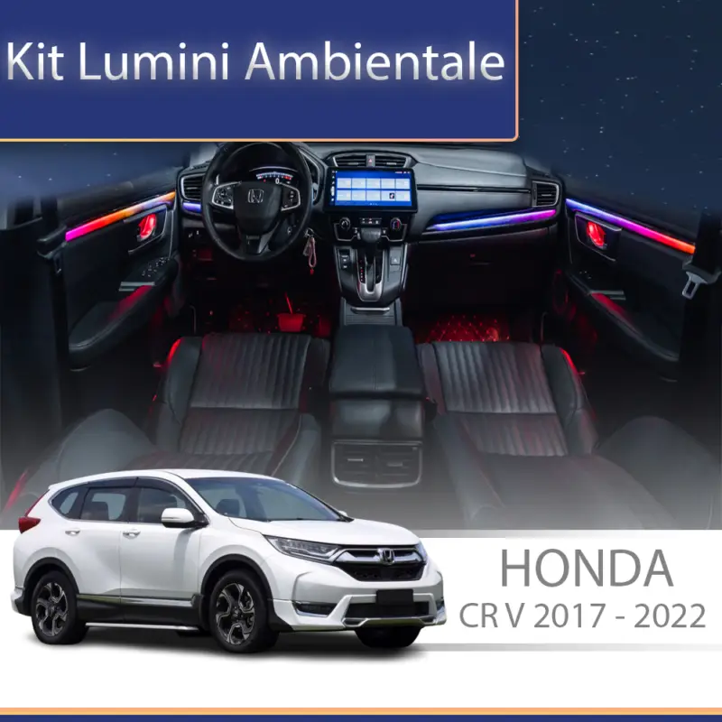 Kit lumini ambientale Honda CR-V 2017-2021, control telefon și sistem original Expediere rapidă