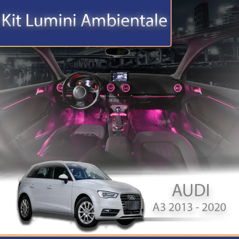 Kit lumini ambientale Audi A3 8V 2013-2020, RGB, control telefon Discount