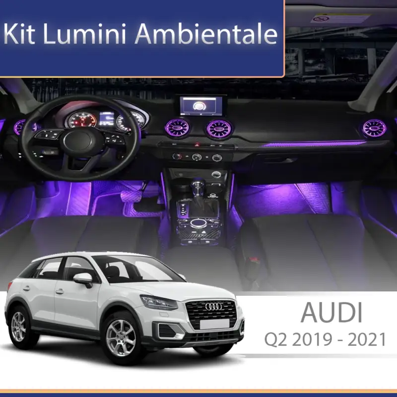 Lichidare de stoc Kit lumini ambientale Audi Q2 2019-2021, set complet RGB cu control telefon