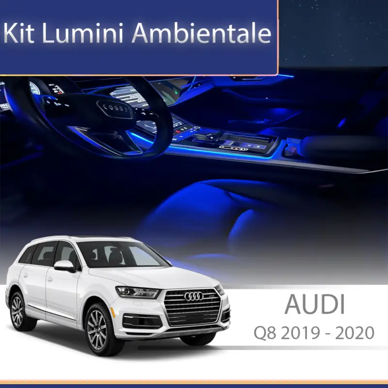 Kit lumini ambientale Audi Q8 2019-2023, control din telefon sau sistem original Cumpărături sigure
