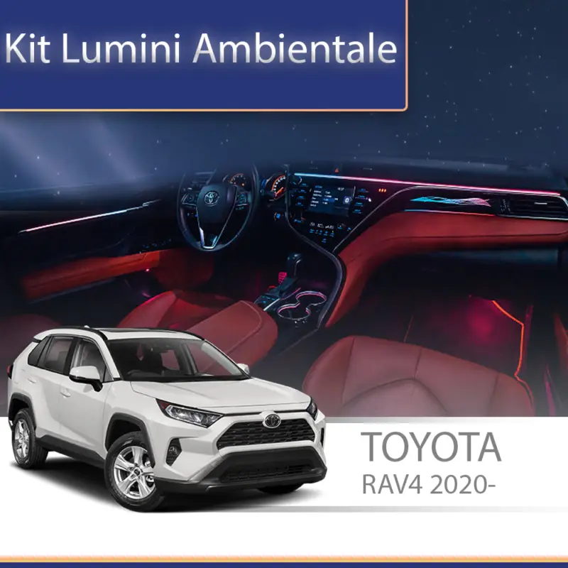 Livrare rapidă Kit lumini ambientale Toyota RAV4 2020-2021, set complet RGB cu control