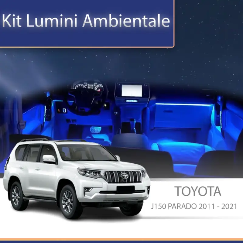 Livrare rapidă Kit lumini ambientale Toyota Prado J150 2011-2021, control telefon/OEM