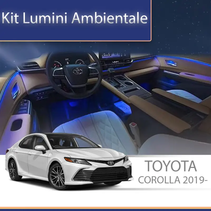 Kit lumini ambientale Toyota Corolla 2019-2021, control telefon sau sistem original Premium