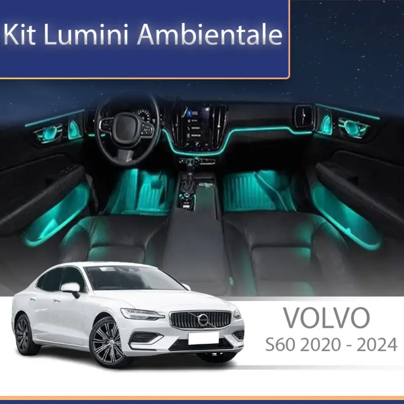 Discount Kit lumini ambientale Volvo S60 2020-2024, set complet RGB cu control