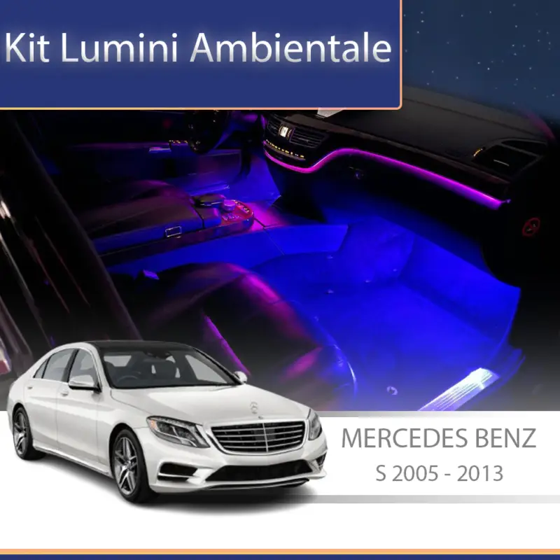 Ofertă limitată Kit lumini ambientale Mercedes S-Class W221 2005-2013 cu control Bluetooth