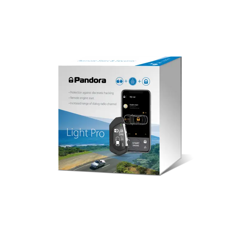 Alarmă auto Pandora Light Pro V2 cu Bluetooth 5.0 și telecomandă OLED 868 MHz Nu rata