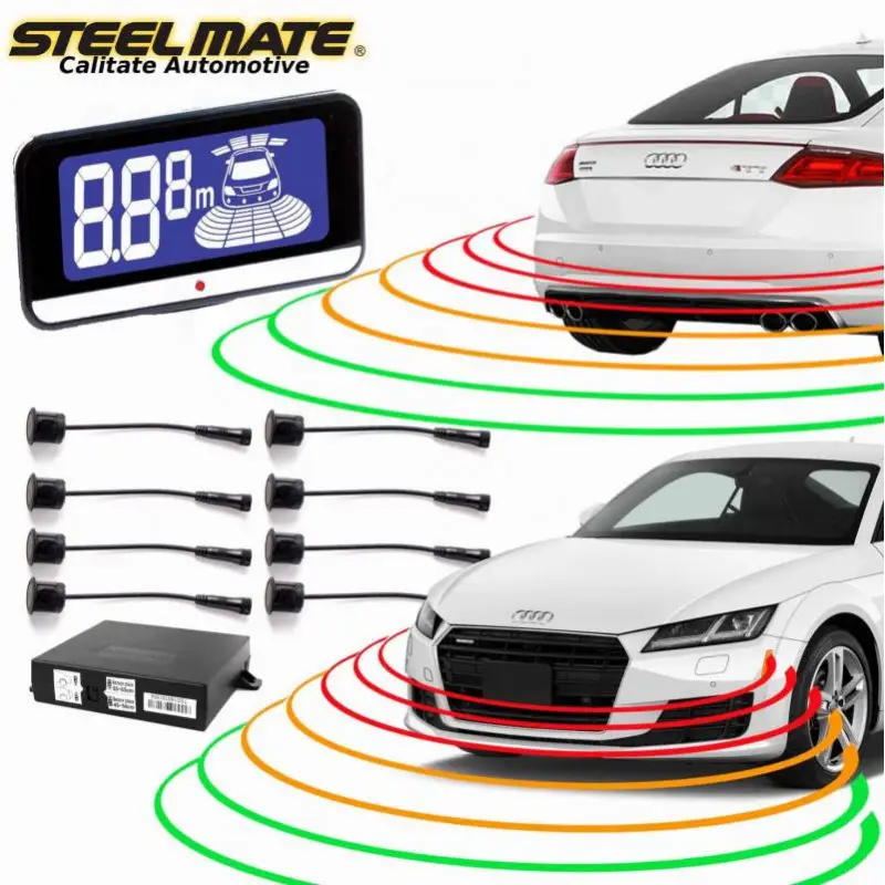 Senzori de parcare fata si spate Steelmate PTS810EX cu display LCD V10 Disponibil imediat