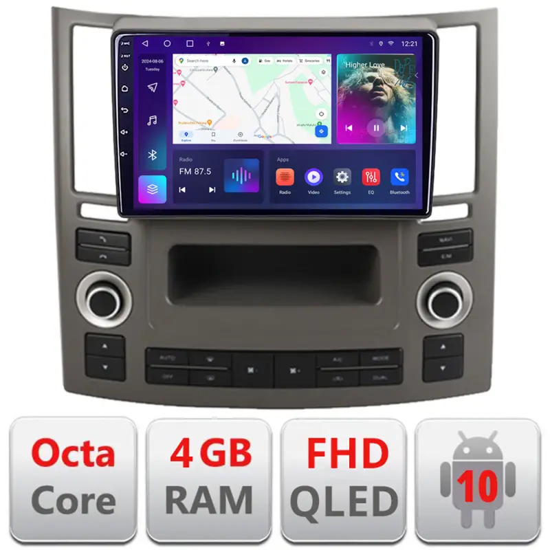 Disponibil imediat Navigatie Android Infiniti FX45 2007-2009, 4GB RAM, 64GB, CarPlay