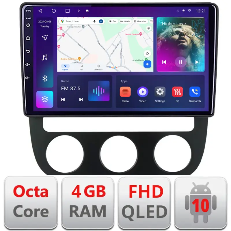 Ultima șansă Navigație Android VW Golf 5 2004-2010 cu climatizare automată, 4GB RAM și CarPlay