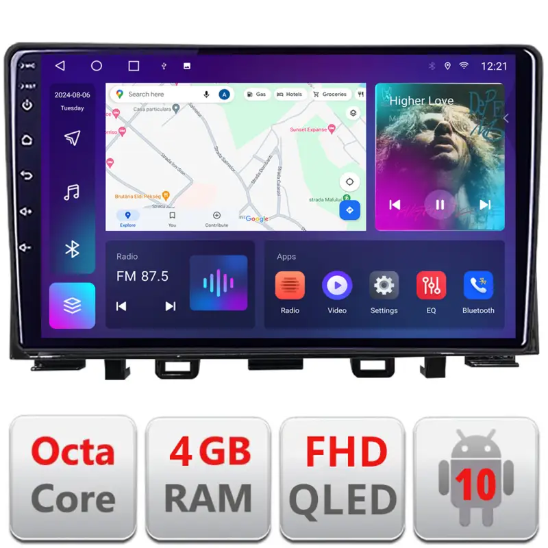 Expediere rapidă Navigație Android Kia Rio 2019+ cu GPS, CarPlay, Android Auto, 4GB RAM și 64GB