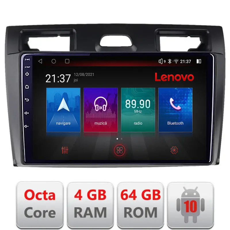 Navigație Android Ford Fiesta MK5 2002-2008, 4GB RAM, 64GB, LTE, resigilată Plată sigură