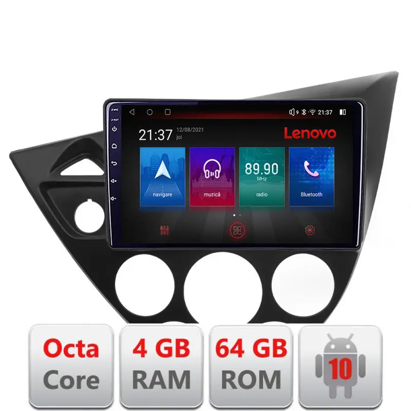 Navigație Android Ford Focus 1 1998-2004, 4GB RAM, 64GB, LTE, GPS, resigilată Retur gratuit