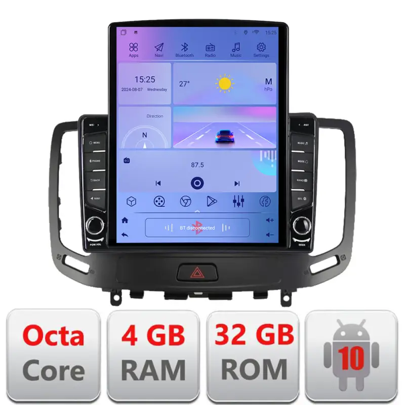 Plată sigură Navigație Android Infiniti G35/G37 2006-2013, ecran 9.7 inch, LTE, 4GB+64GB