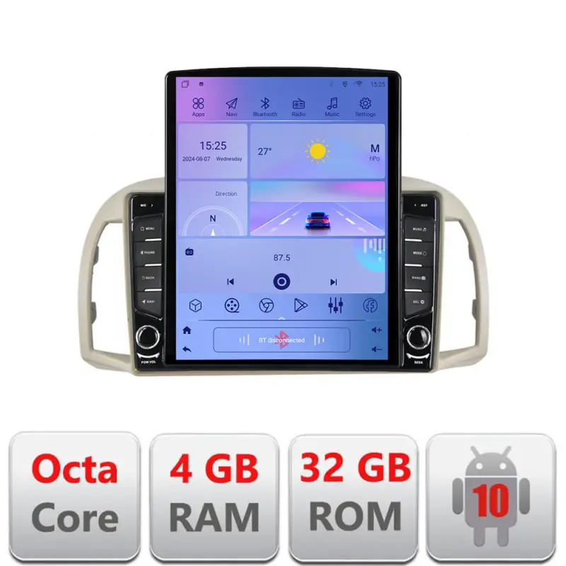 Navigație Nissan Micra 2002-2010 Android 9.7 inch GPS Bluetooth LTE Cumpără acum