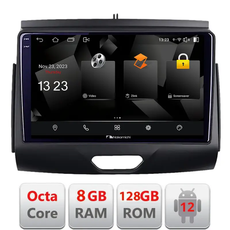 Reducere extra Navigație Android Ford Ranger 2015+ cu GPS, CarPlay, Android Auto, 8GB RAM