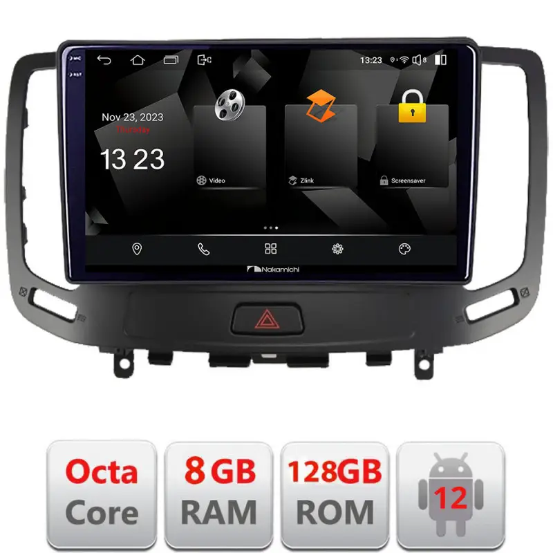Navigatie Android Infiniti G35 G37 2006-2013, 8GB RAM, 128GB, CarPlay Plată securizată