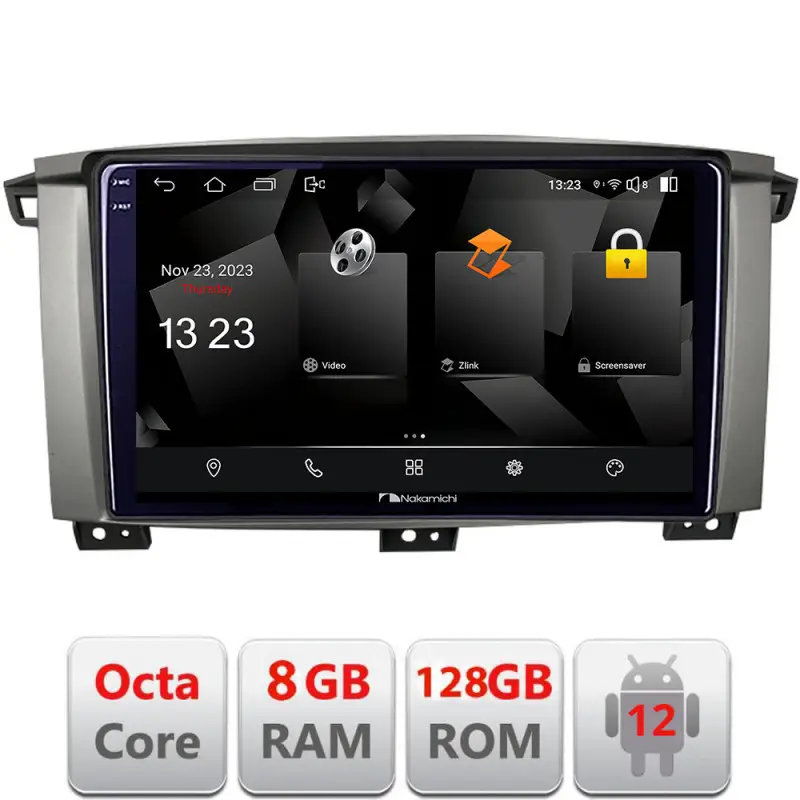 Cumpărături sigure Navigație Toyota Land Cruiser L100 2002-2006 Android 12, 8GB RAM, 128GB