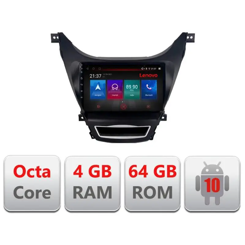 Super ofertă Navigație Hyundai Elantra 2011-2013 Android 4G GPS Bluetooth DSP 4GB+64GB Resigilată