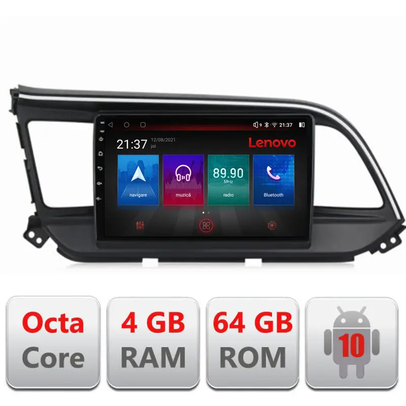 Navigație Android Hyundai Elantra 2018+ Lenovo 4GB RAM 64GB 4G GPS Cumpără online