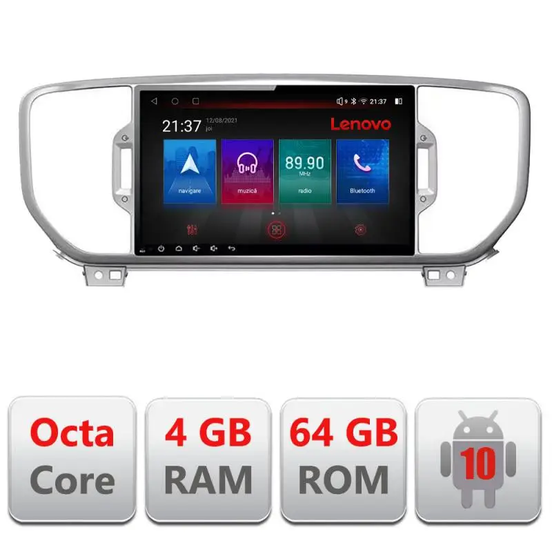 Plată securizată Navigație Kia Sportage 2016-2018 Android 4GB RAM 64GB GPS 4G Resigilată