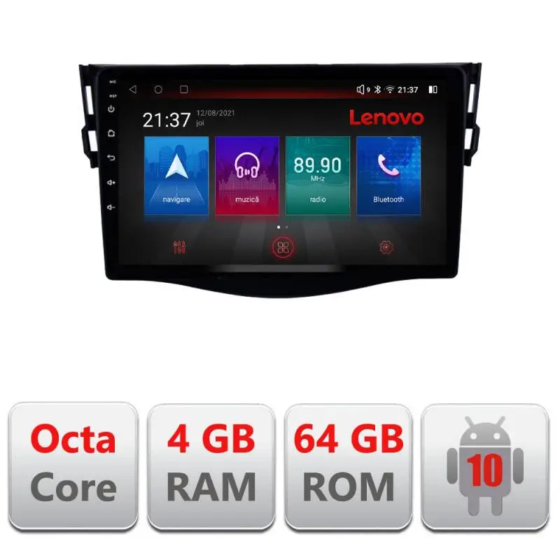 Navigație Android Toyota RAV4 2008-2012, 4GB RAM, 64GB, 4G, GPS, resigilată Doar azi