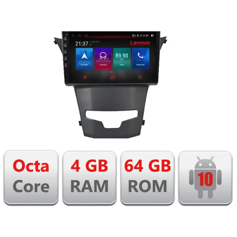 Navigatie Android SsangYong Korando 2014-2019, 4GB RAM, 64GB, 4G, resigilata Chilipir