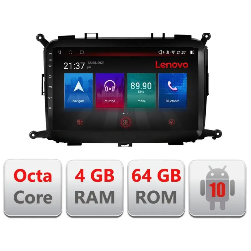 Navigație Android Kia Carens 2013-2018 Lenovo 4GB RAM 64GB 4G GPS Nu rata