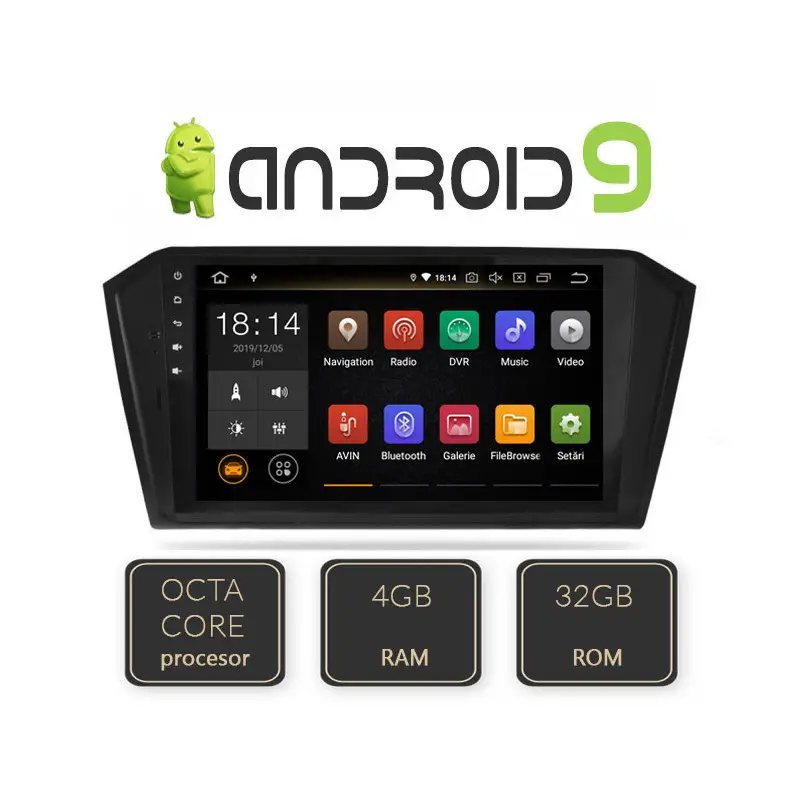 Vezi acum Navigație dedicată VW Passat 2015+ Android 9, GPS, Bluetooth, Octa Core