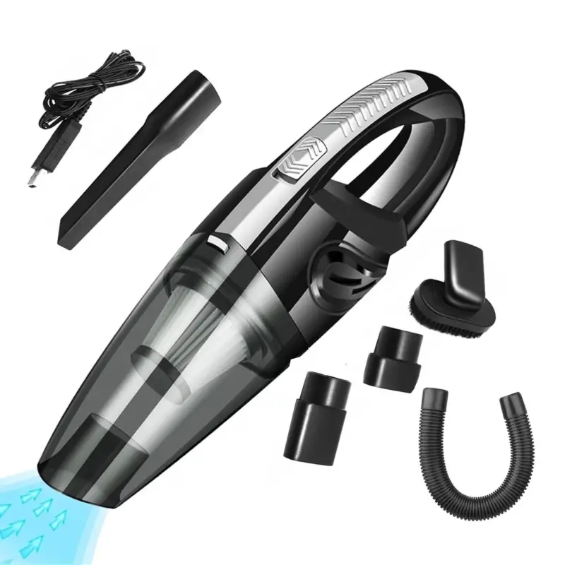 Aspirator de mana portabil 120W cu acumulator, umed/uscat, USB, negru Preț mic