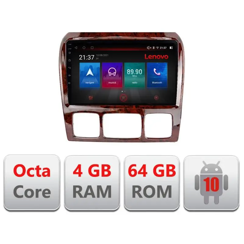 Plată securizată Navigatie Android Mercedes Clasa S W220 1998-2005, 4G, GPS, 4GB+64GB, resigilata