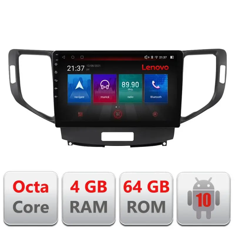 Navigație Android Honda Accord 2008-2012, 4GB RAM, 64GB, 4G, GPS Nu rata