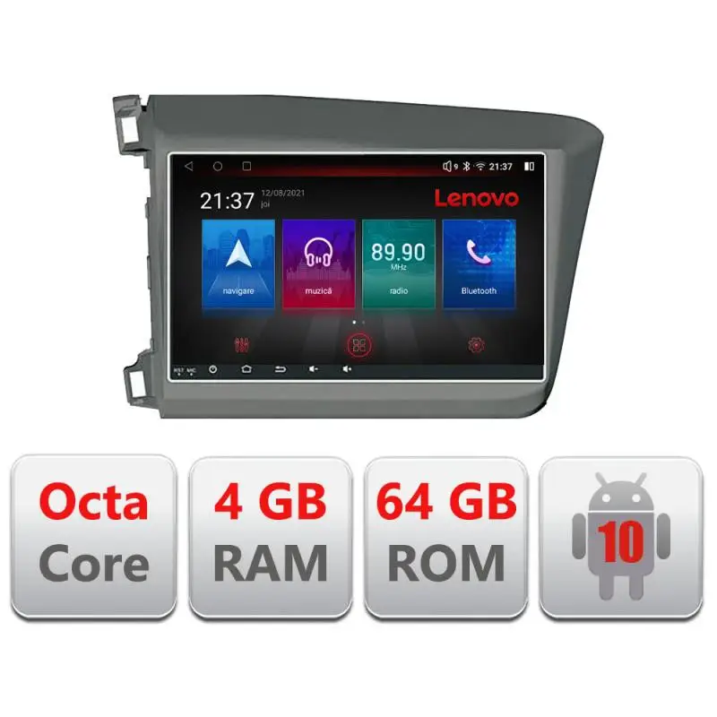 Preț mic Navigație Android Honda Civic 2012-2015, 4GB RAM, 64GB, 4G, GPS
