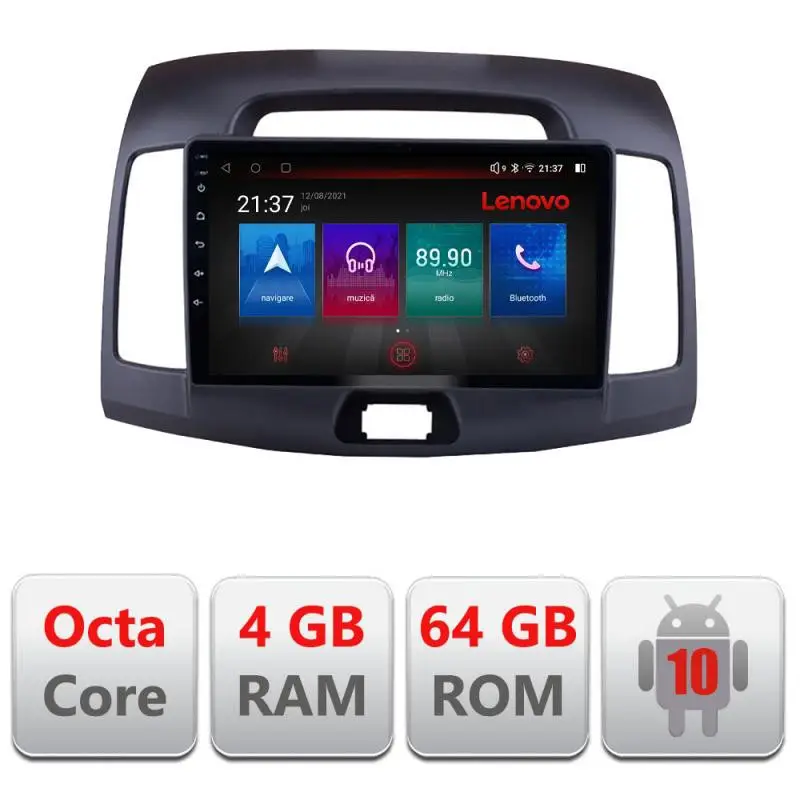 Navigație dedicată Hyundai Elantra 2007-2011 Android 4GB RAM 64GB 4G Resigilată Ofertă exclusivă
