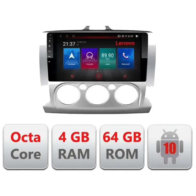 Livrare gratuită Navigație Android Ford Focus 2 pentru climă manuală, 4GB RAM, 64GB, 4G