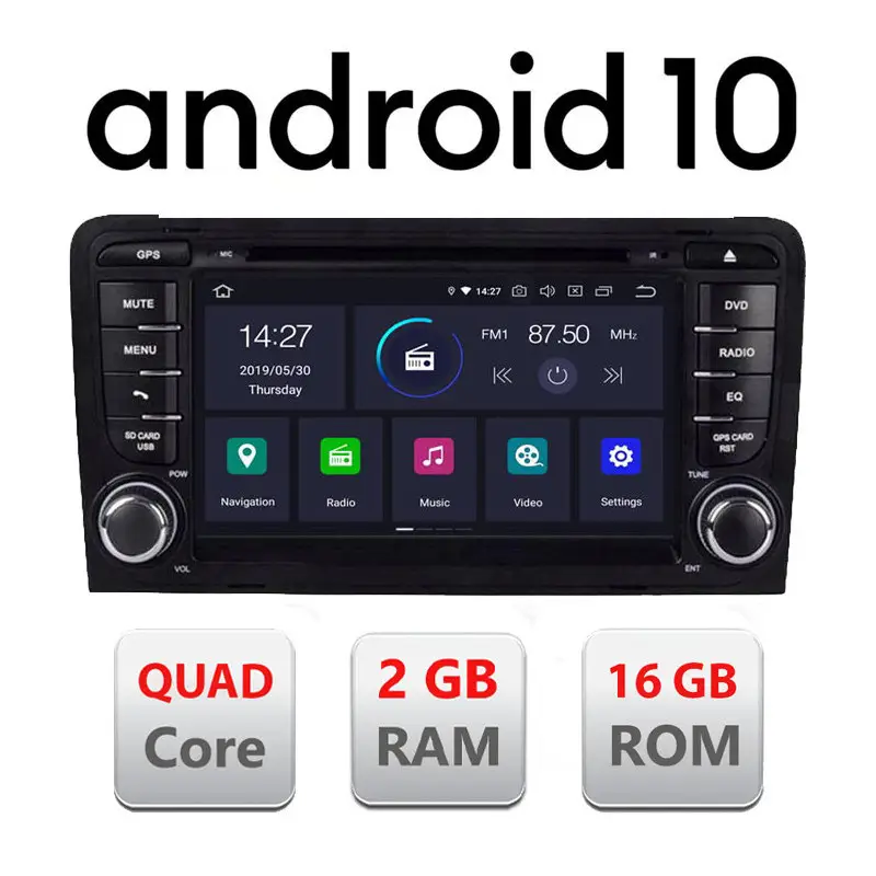 Mai ieftin Navigație Audi A3 2003-2014 cu Android 10, GPS, Bluetooth și WiFi