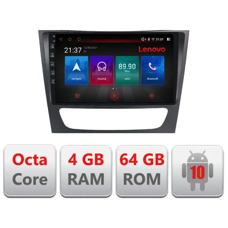 Navigație Android Mercedes W211 W219 cu 4G, GPS, Bluetooth și DSP 4+64GB Reducere extra