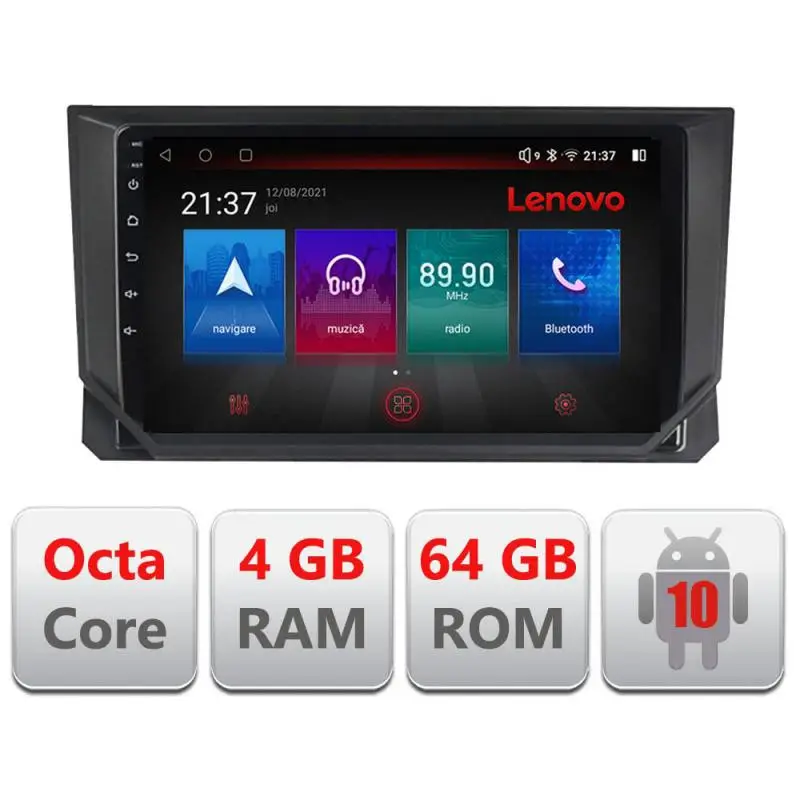 Navigație dedicată Seat Ibiza 2017+ Android 4G GPS Bluetooth DSP 4GB+64GB Resigilată Premium