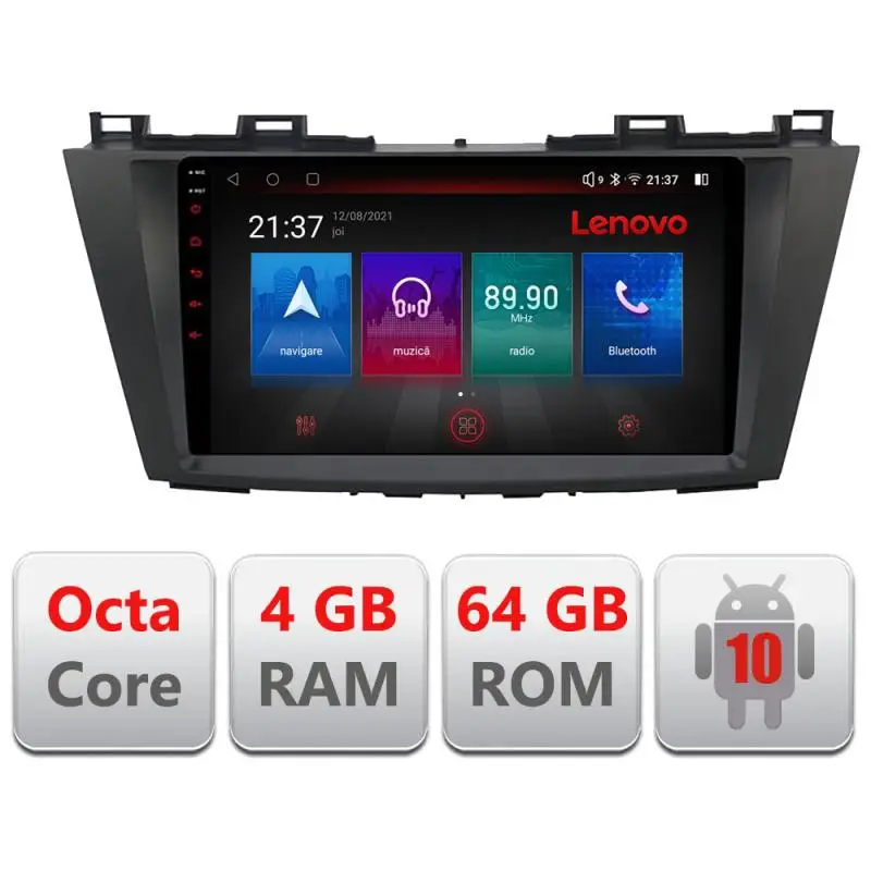 Navigație Mazda 5 2010-2017 Lenovo Android 4G GPS Bluetooth DSP 4GB+64GB Resigilată Preț promoțional