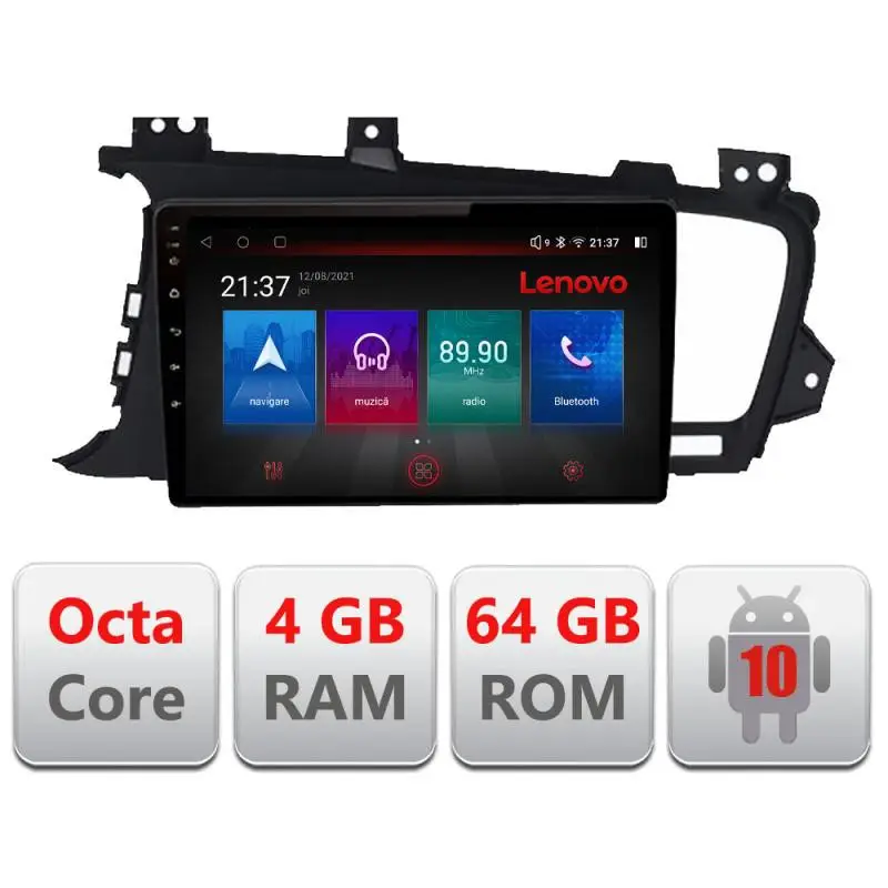 Navigație Android Kia Optima 2011-2013, 4GB RAM, 64GB, 4G, GPS, Bluetooth Livrare expres