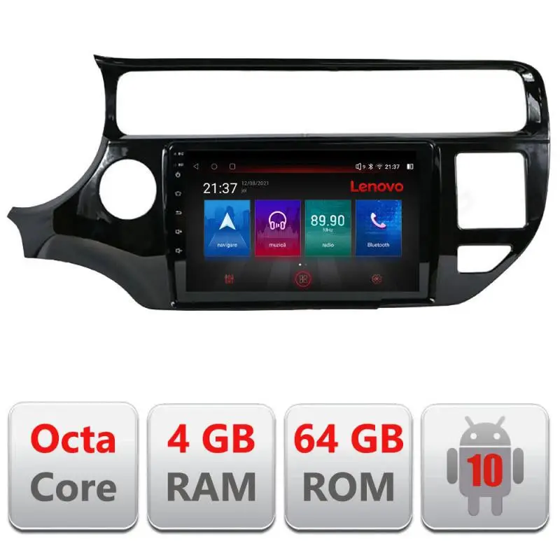 Navigație dedicată Kia Rio 2014-2017 Android 10, 4GB RAM, 64GB, 4G Reducere specială