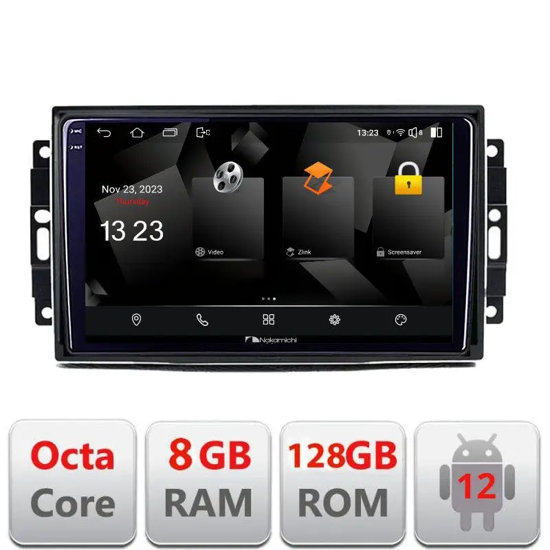 Navigatie Android Chrysler Jeep 2K QLED 8GB RAM 128GB 4G DSP Preț promoțional