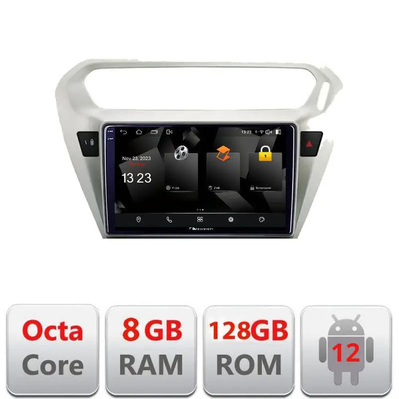Chilipir Navigatie Android Peugeot 301 si Citroen C-Elysee 2K QLED 8GB+128GB