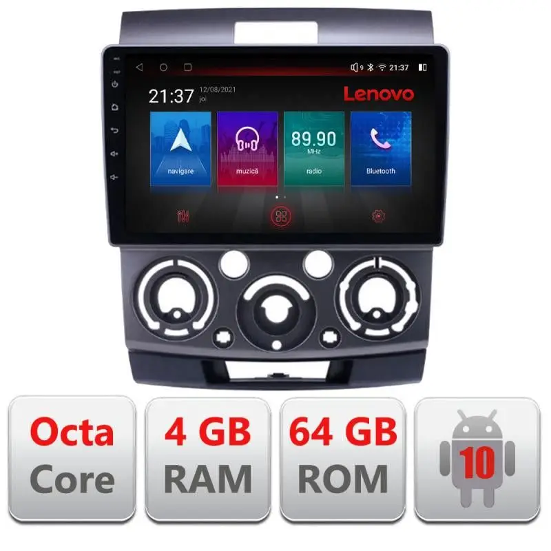 Ofertă specială Navigație Android Ford Ranger Mazda BT50 2007-2012, 4GB RAM, 64GB, Resigilată
