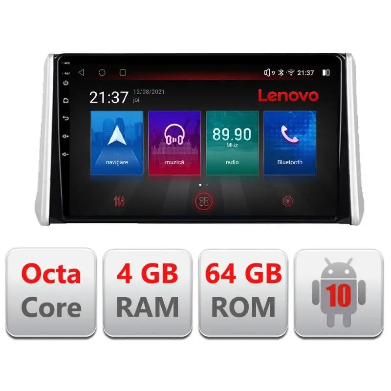 Navigație Toyota RAV4 2018+ Android 10, 4GB RAM, 64GB, 4G, GPS, resigilată Reducere extra