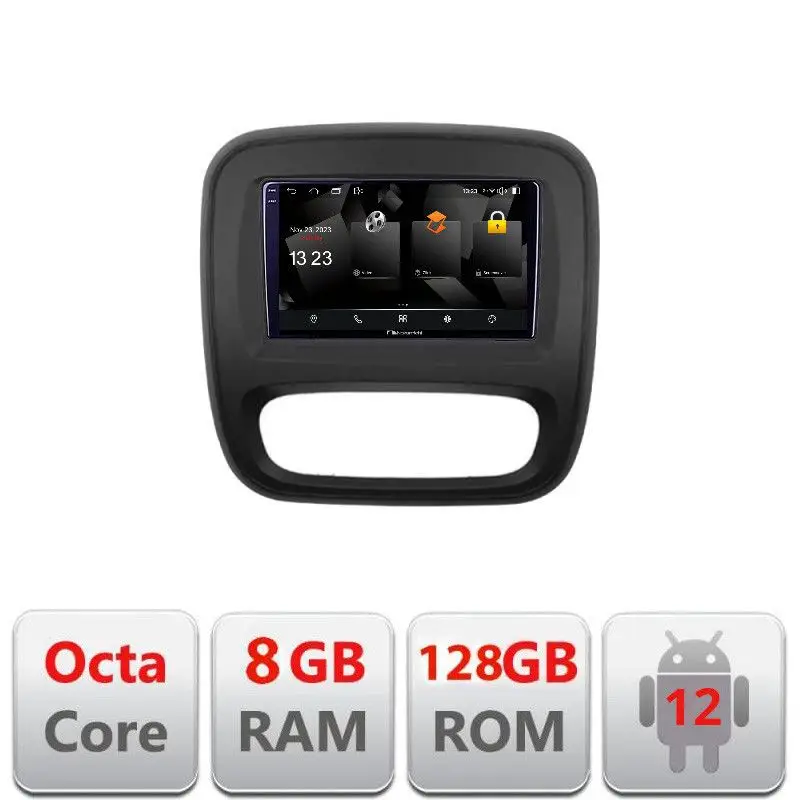 Premium Navigație Renault Trafic 2014-2018 Android 12 QLED 2K 8GB+128GB 4G