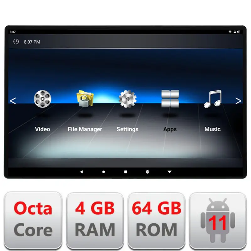 Monitor tetieră auto 10.1 inch Android 11 IPS tactil HD, WiFi și HDMI Transport gratuit