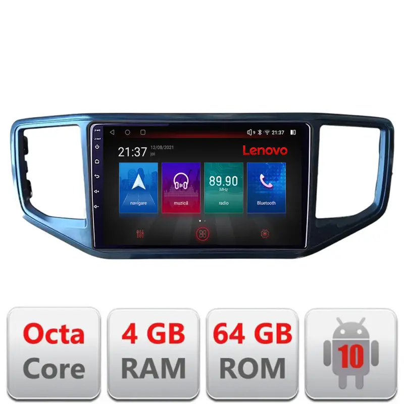 Navigație dedicată Lenovo pentru VW Amarok 2016+ Android 4GB/64GB LTE resigilată Livrare rapidă